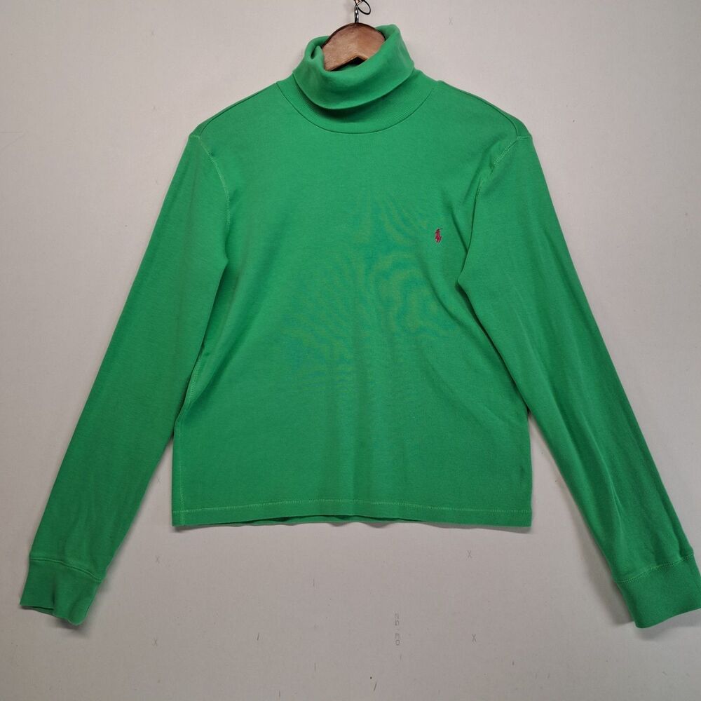 Vintage Ralph Lauren Sport Turtleneck Womens XL Green